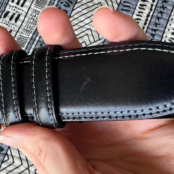 Joseph Abboud Men's Black Genuine Leather Belt Size 34 Formal Business Office - Picture 7 of 7